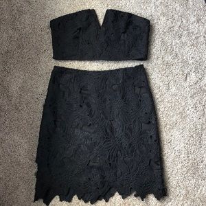 TOBI two piece black lace dress